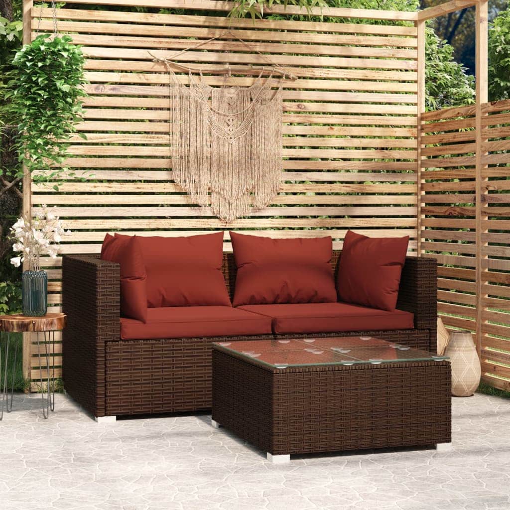 Minimalist 3 Piece Garden Lounge Set Relaxing Seating Summer