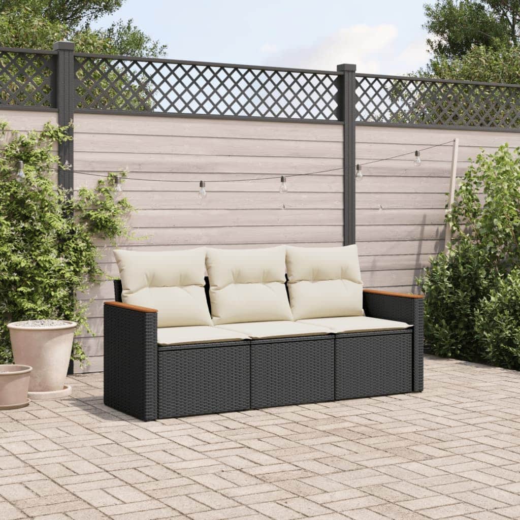 Minimalist 3 Piece Garden Sofa Set Relaxing Seating Urban Style