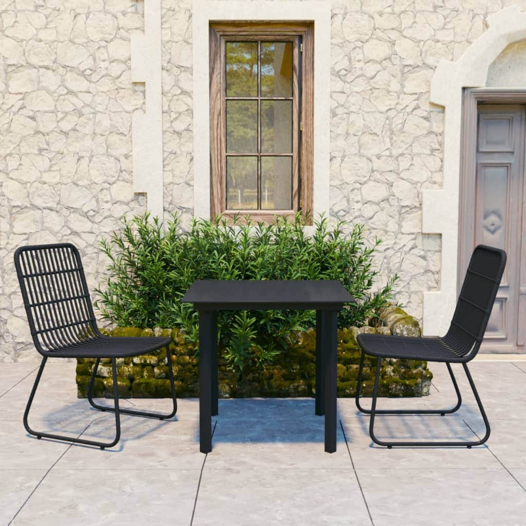 Minimalist 3 Piece Outdoor Dining Set Living Space Upgrade Essentials