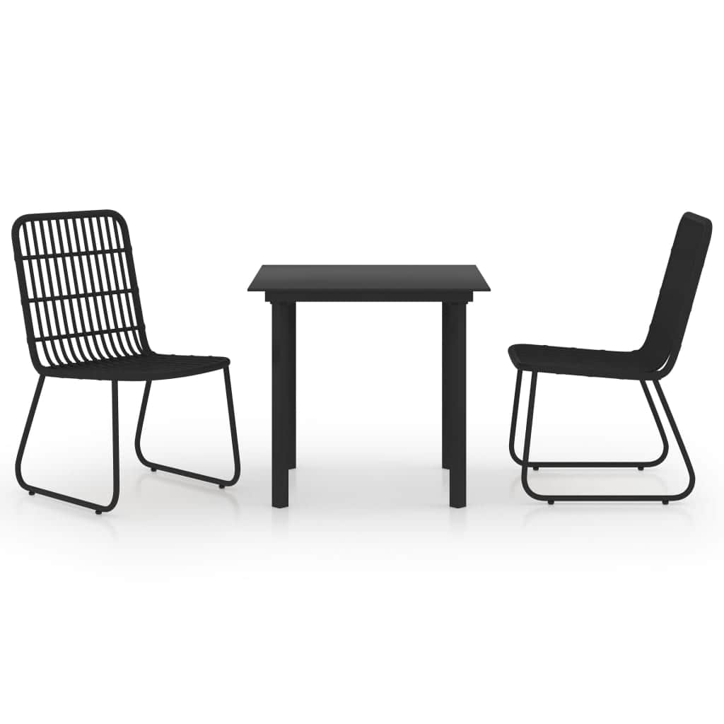 Minimalist 3 Piece Outdoor Dining Set Living Space Upgrade Essentials