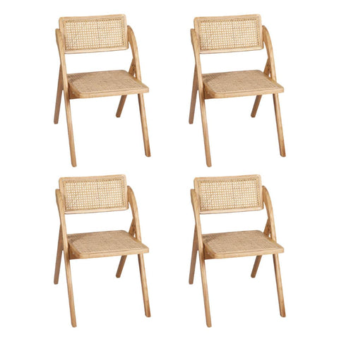 Minimalist 4X Dining Chairs Foldable Accent  Foldable Function