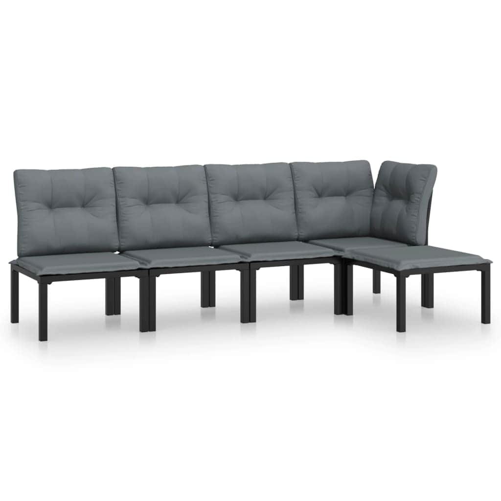 Minimalist 5 Piece Garden Lounge Set Daily Living Essential Evening