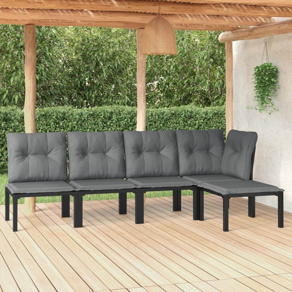 Minimalist 5 Piece Garden Lounge Set Daily Living Essential Evening