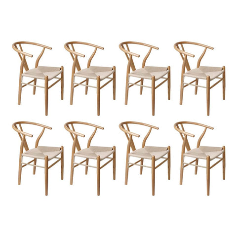 Minimalist 6x Dining Chairs Wooden Hans  Adjustable Height Classic