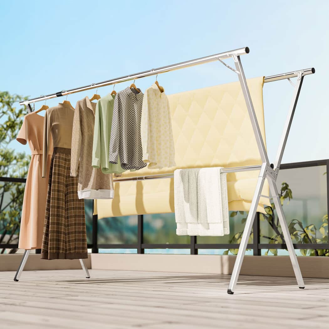 Minimalist Adjustable Clothes Drying Airer Foldable 150-200cm