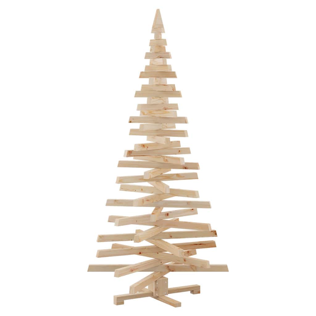 Minimalist Christmas Trees with Stand Natural 180cm Solid pine wood - Home