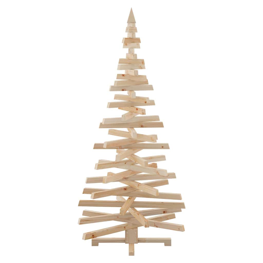 Minimalist Christmas Trees with Stand Natural 180cm Solid pine wood - Home