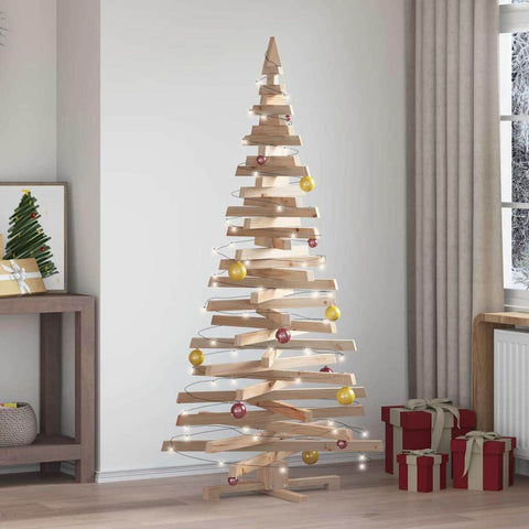 Minimalist Christmas Trees with Stand Natural 180cm Solid pine wood - Home