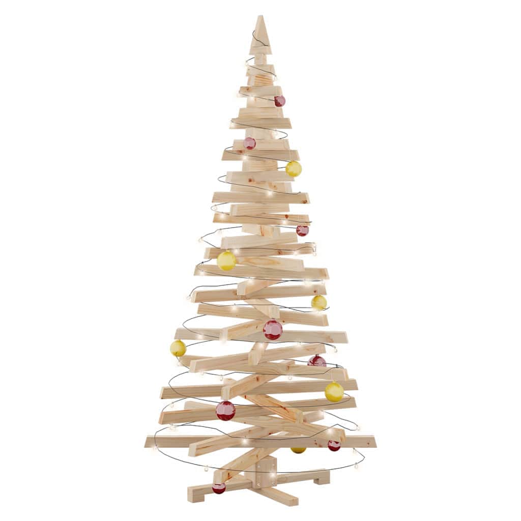 Minimalist Christmas Trees with Stand Natural 180cm Solid pine wood - Home