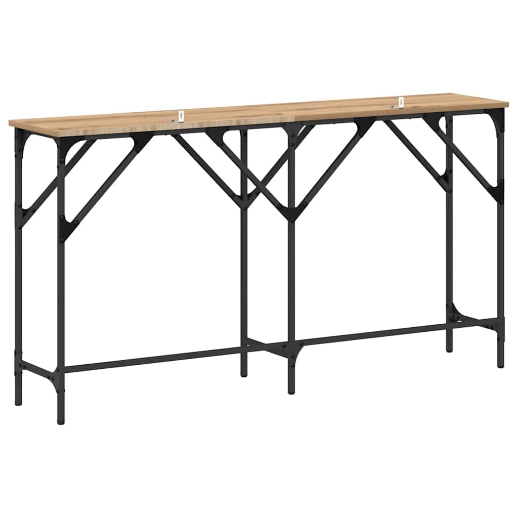 Minimalist Console Table Artisan oak Engineered wood - Space-Saving