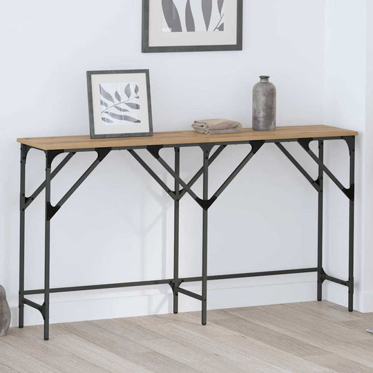 Minimalist Console Table Artisan oak Engineered wood - Space-Saving