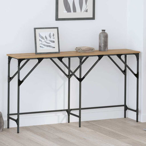 Minimalist Console Table Artisan oak Engineered wood - Space-Saving