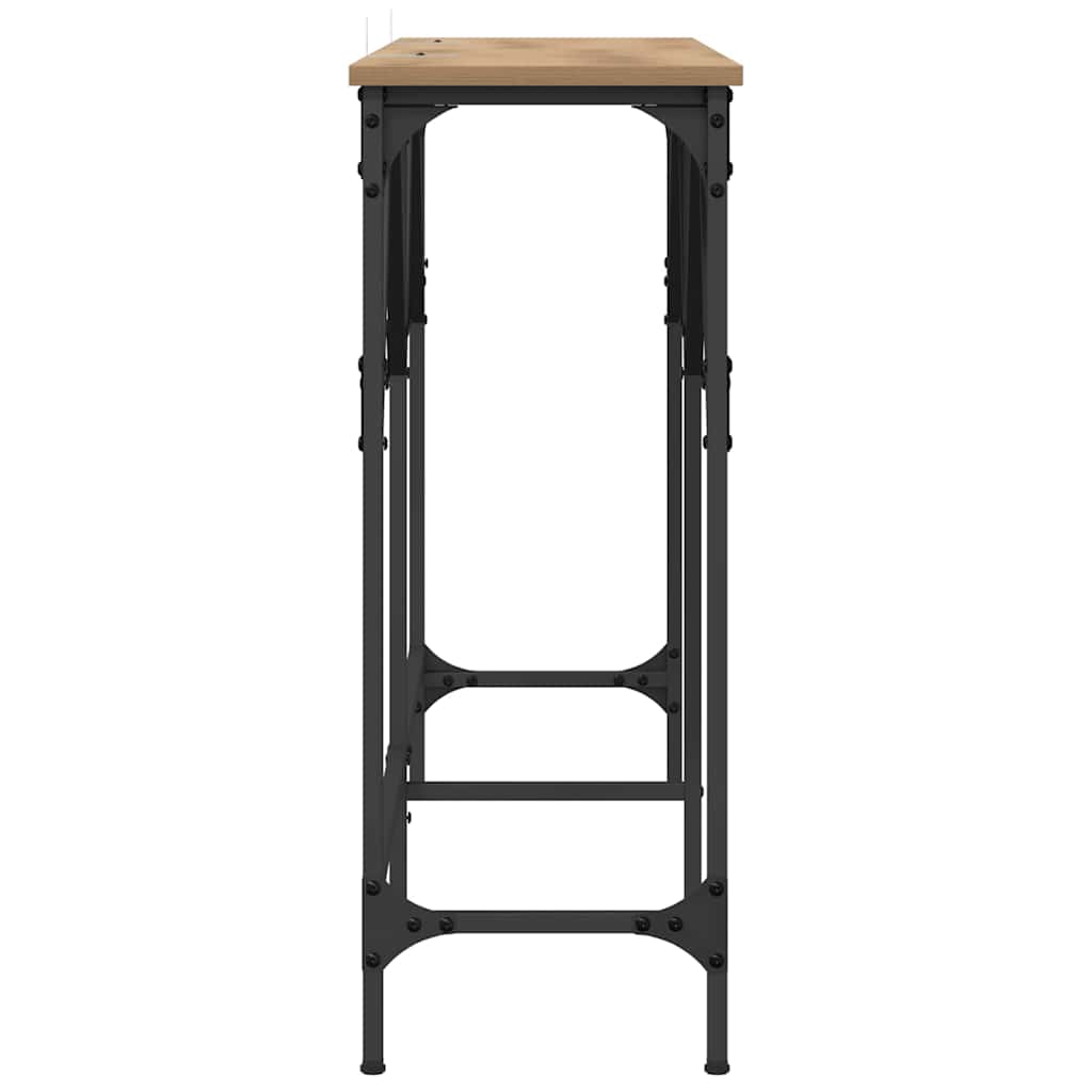 Minimalist Console Table Artisan oak Engineered wood - Space-Saving