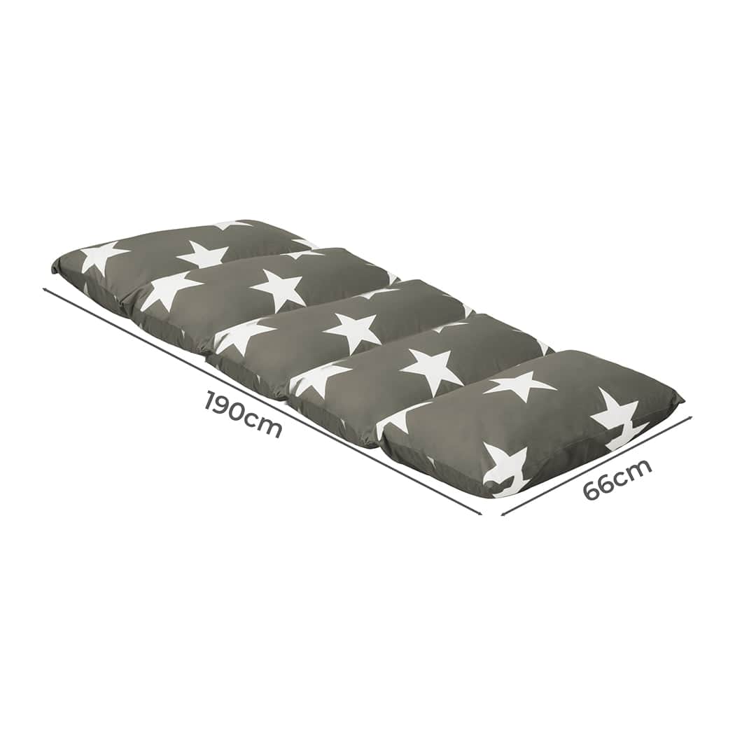 Minimalist Foldable Mattress Kids Pillow Dark Grey Medium  Premium