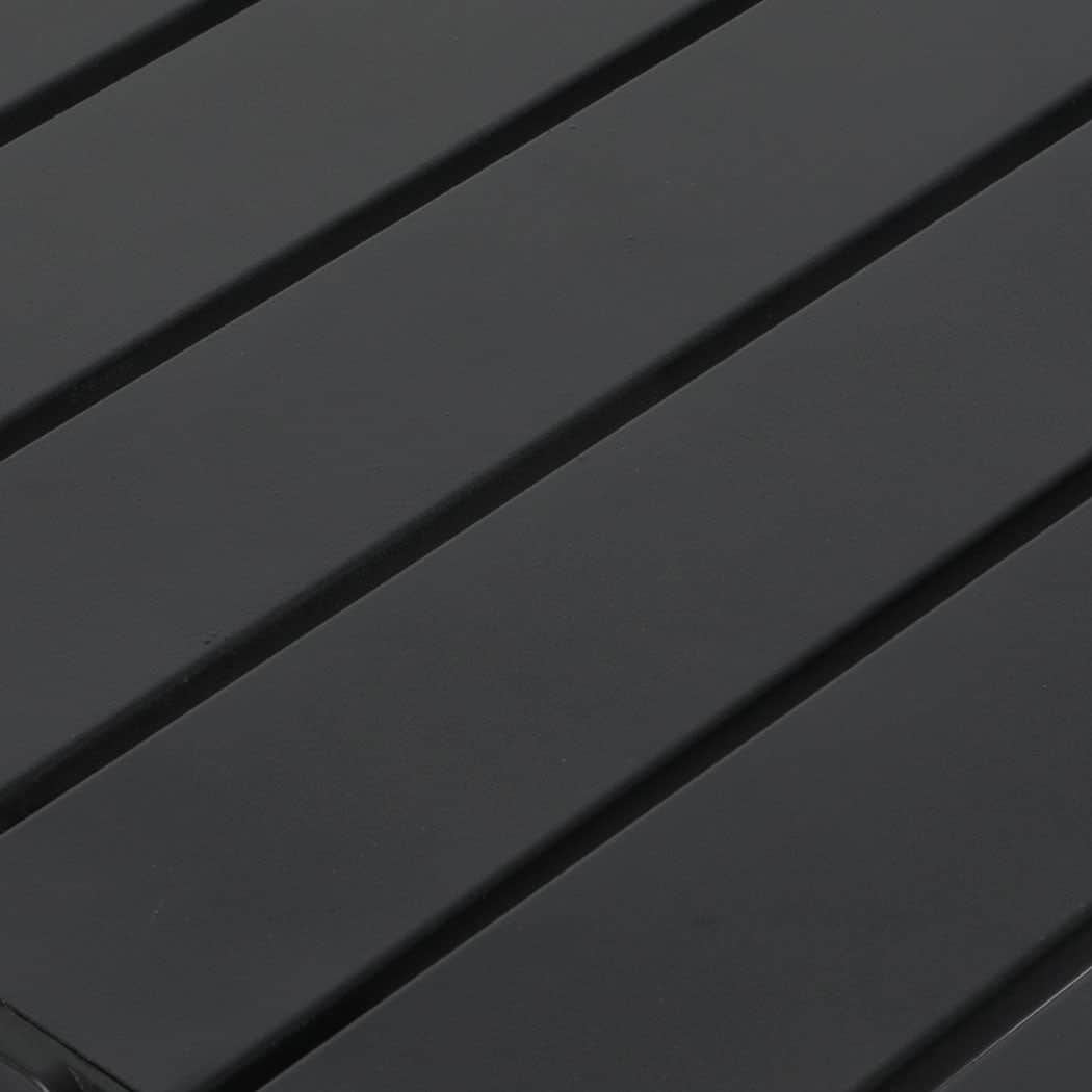 Minimalist Folding Camping Table Chair Set Black  Durable Frame