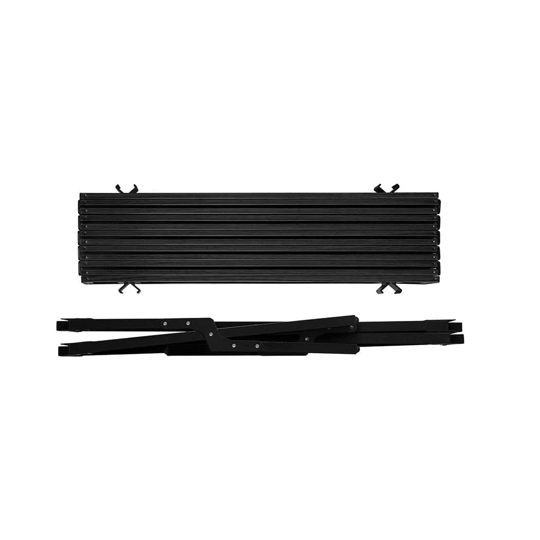 Minimalist Folding Camping Table Chair Set Black  Durable Frame