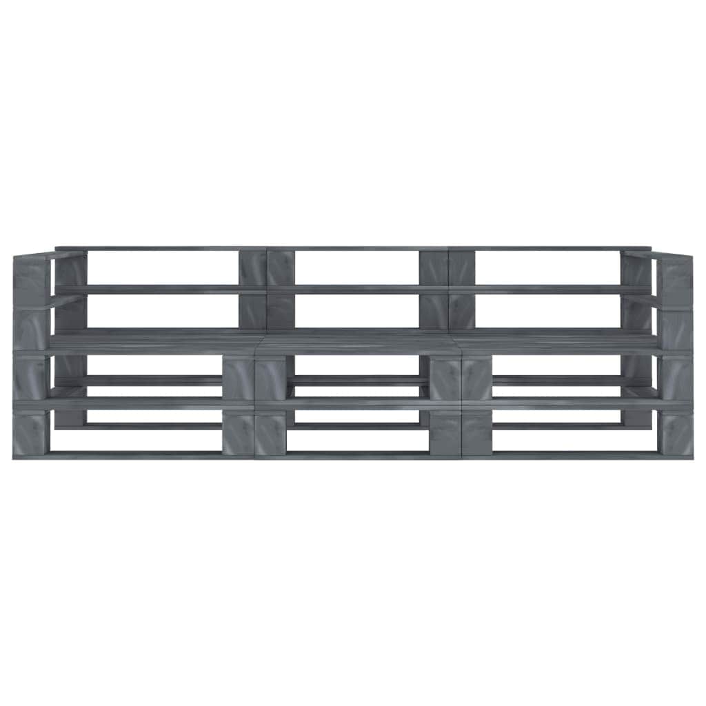 Minimalist Garden Pallet Sofa Grey 3 Relaxing Seating Modern Living