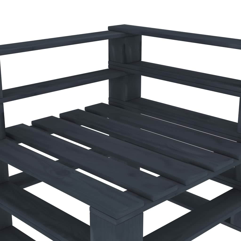 Minimalist Garden Pallet Sofa Grey 3 Relaxing Seating Modern Living