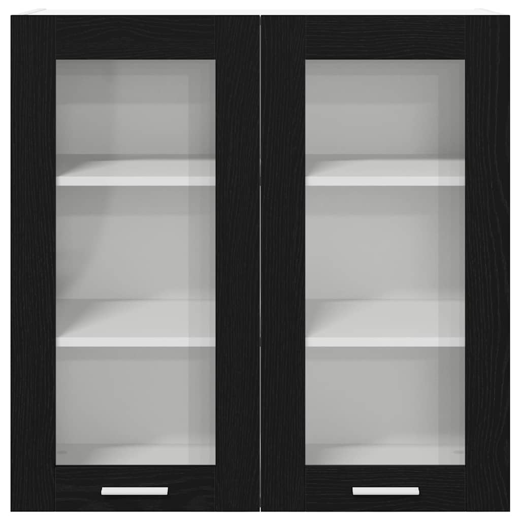 Minimalist Hanging Cabinet Riga Black Oak Engineered Wood