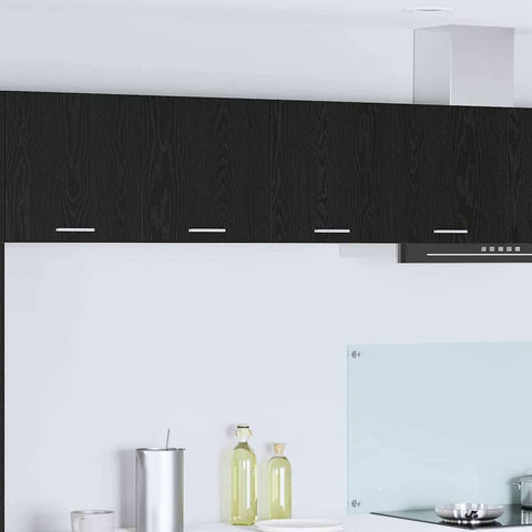 Minimalist Hanging Cabinet Riga Black Oak Engineered Wood - Premium