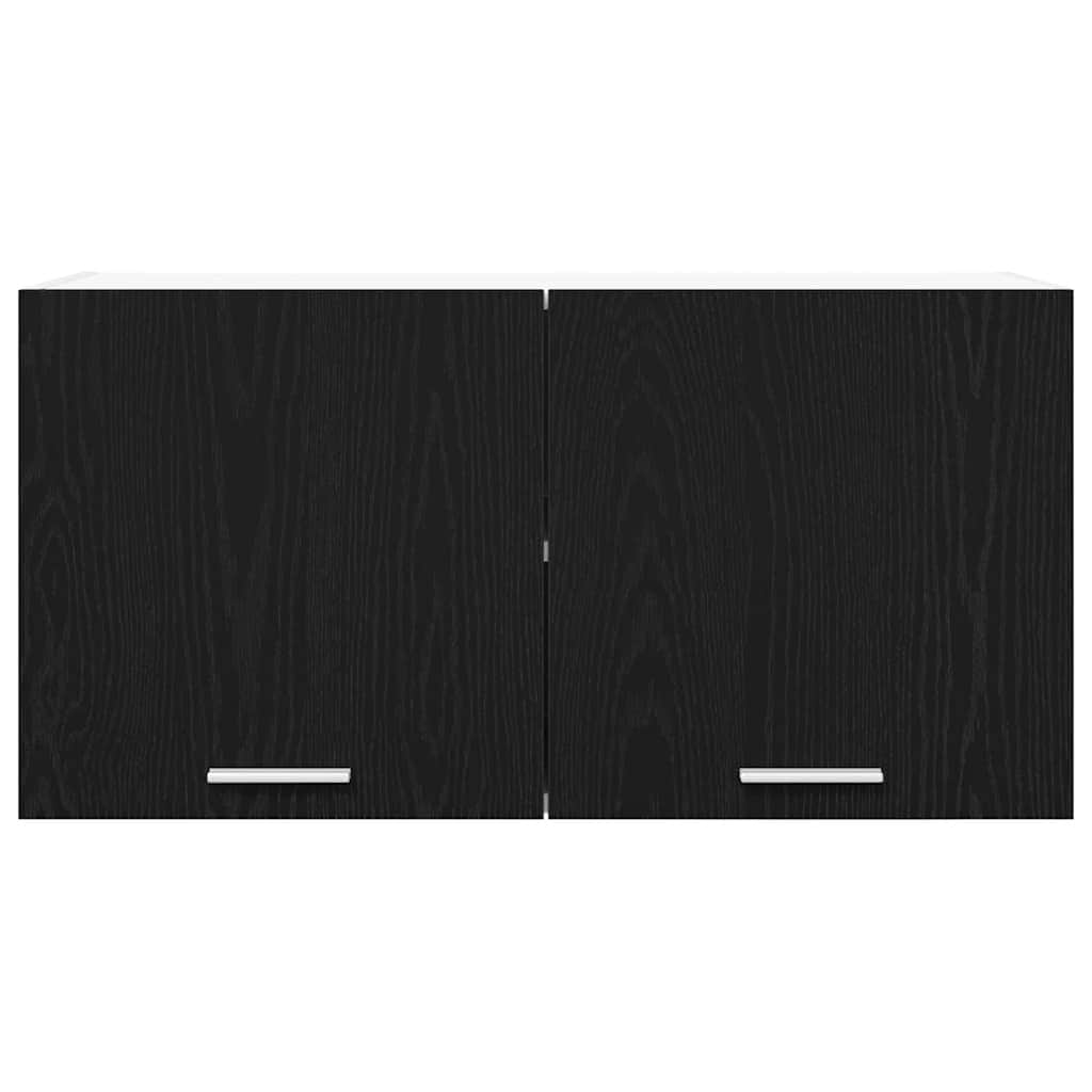 Minimalist Hanging Cabinet Riga Black Oak Engineered Wood - Premium