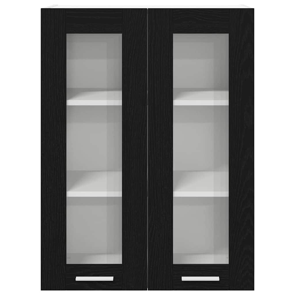 Minimalist Hanging Cabinet Riga Black Oak Engineered Wood - Soft