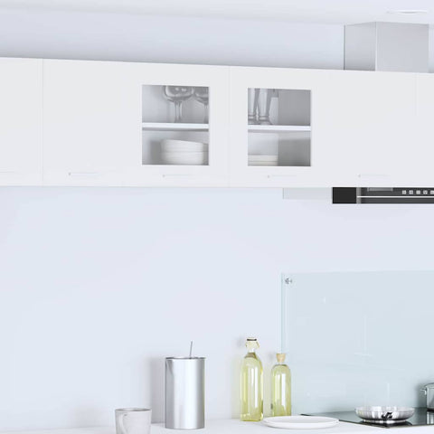 Minimalist Hanging Cabinet Riga White Engineered Wood - Sturdy Frame