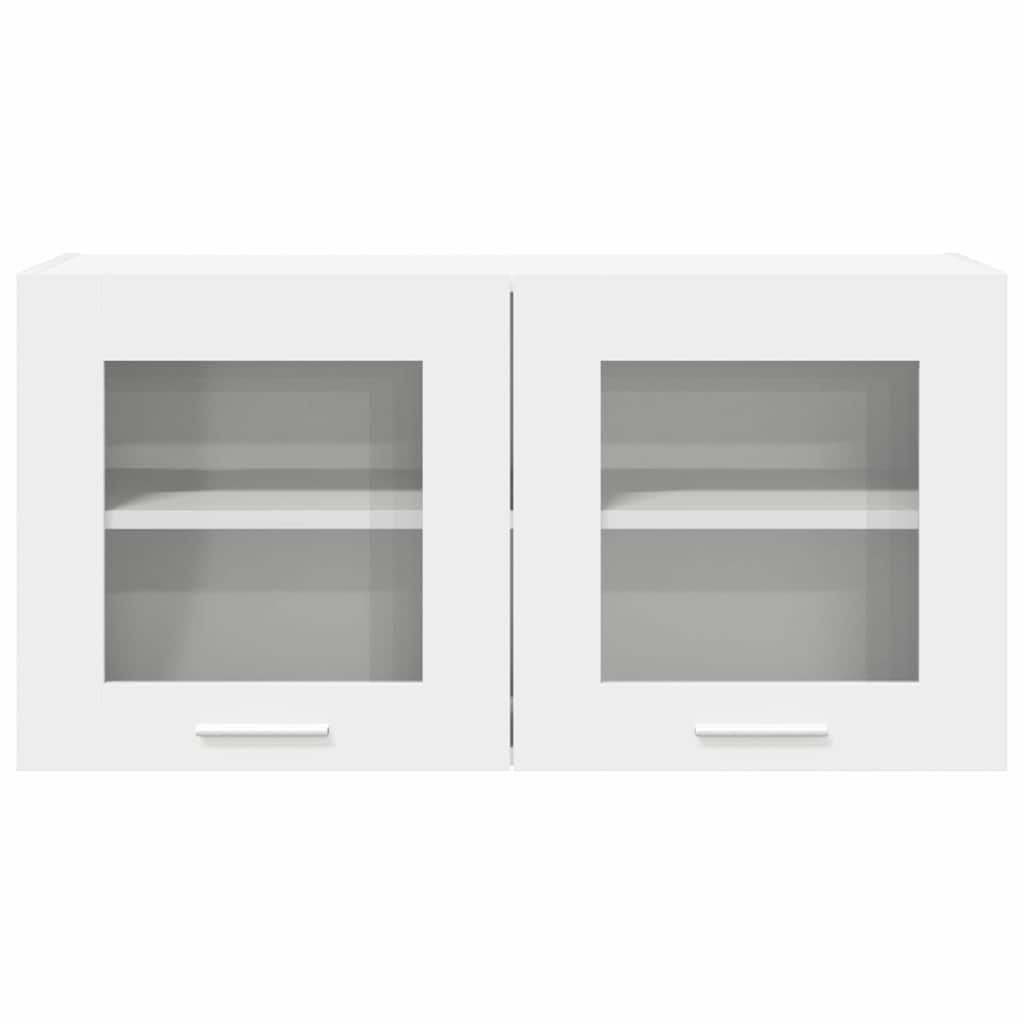 Minimalist Hanging Cabinet Riga White Engineered Wood - Sturdy Frame