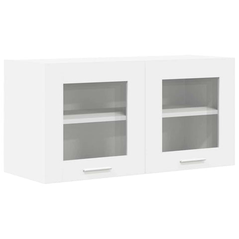 Minimalist Hanging Cabinet Riga White Engineered Wood - Sturdy Frame