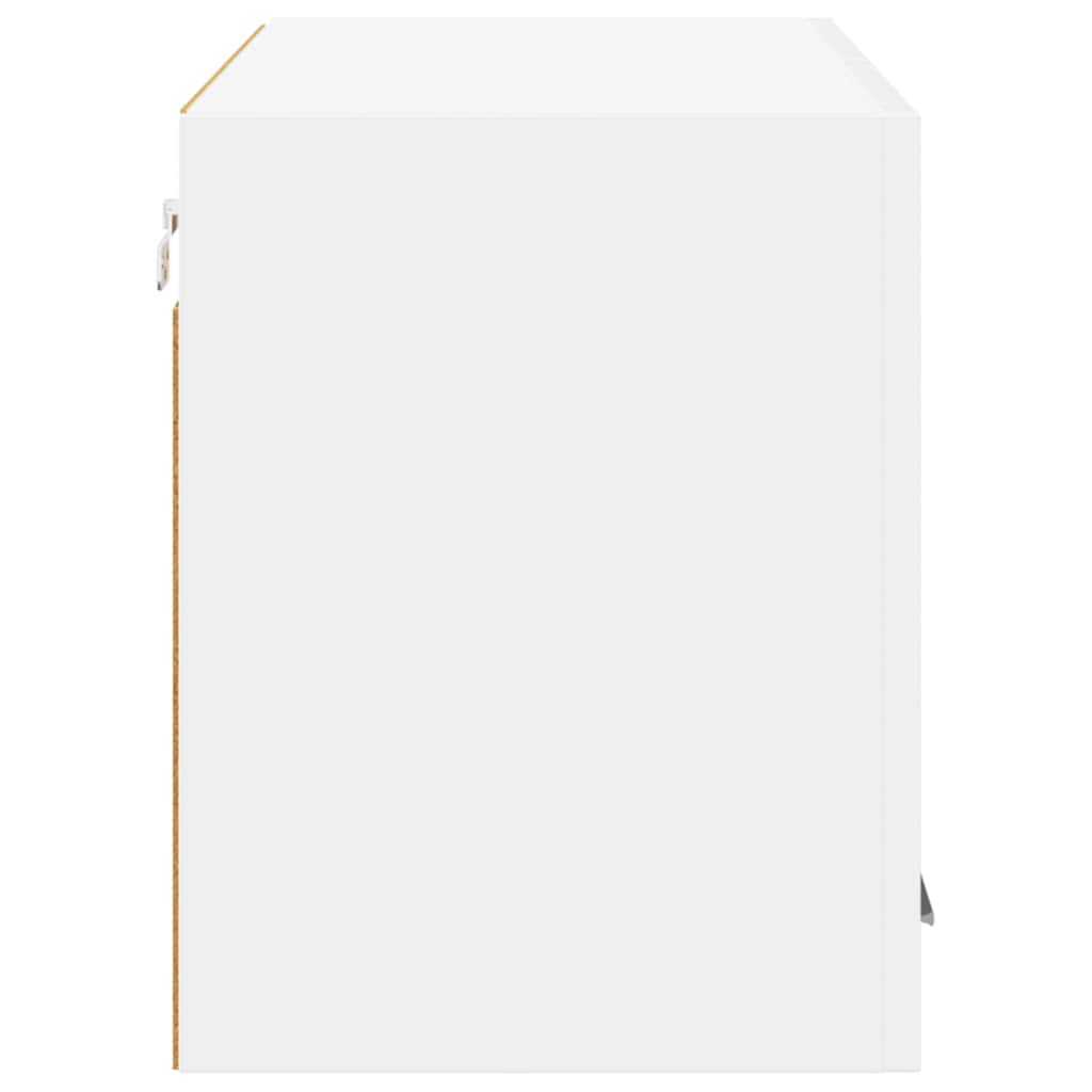 Minimalist Hanging Cabinet Riga White Engineered Wood - Sturdy Frame