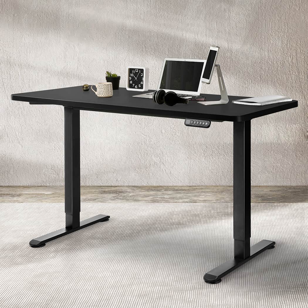 Minimalist Motorised Standing Desk Adjustable 120cm Black 800x 1.5MM