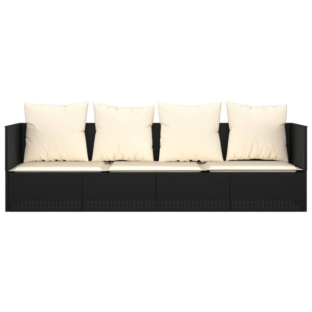 Minimalist Outdoor Lounge Bed with Cushions Patio Setup Home Comfort