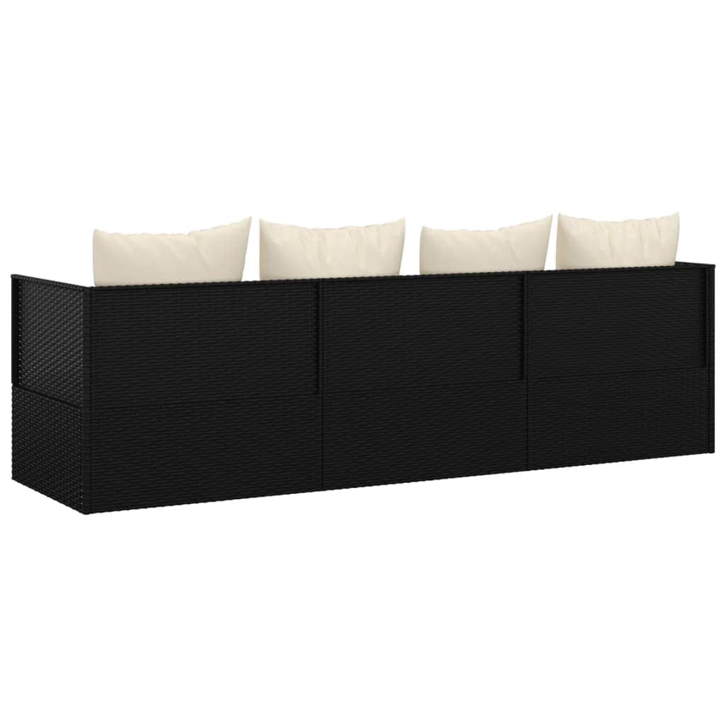 Minimalist Outdoor Lounge Bed with Cushions Patio Setup Home Comfort