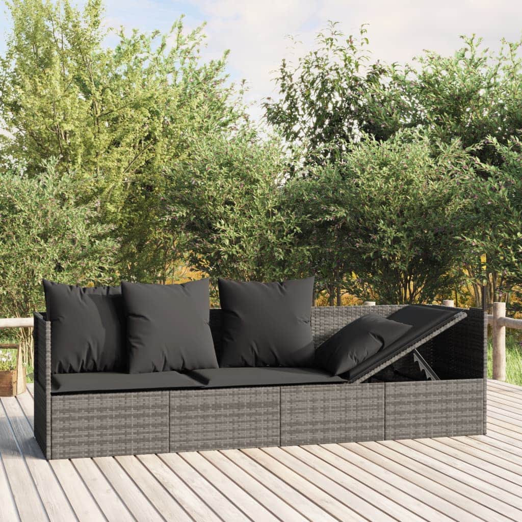 Minimalist Outdoor Lounge Bed with Cushions Relaxing Seating Essentials