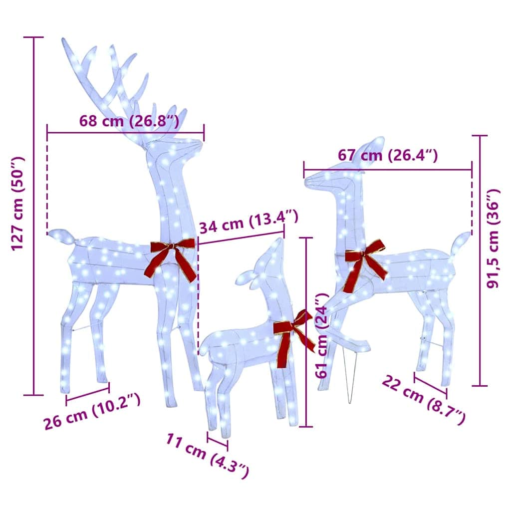 Minimalist Reindeer Family