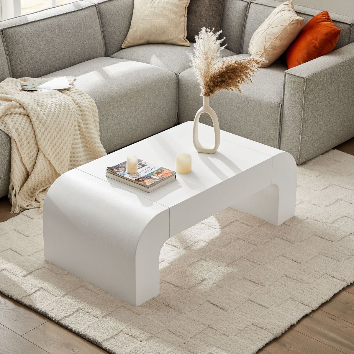 Minimalist Rhett Curve Coffee Table for Modern Aesthetics