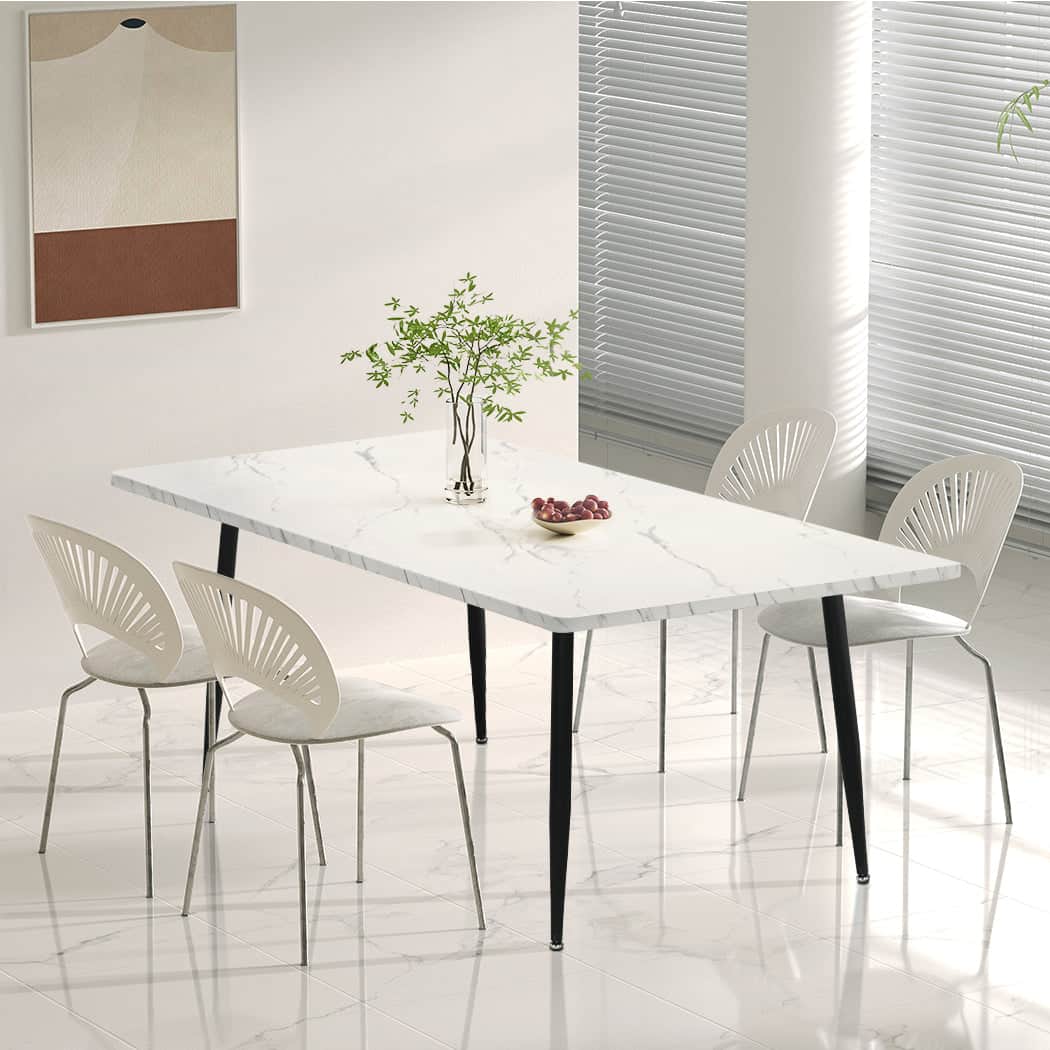 Minimalist Steel Dining Table 4-6 Seater 150cm  Premium Quality Build