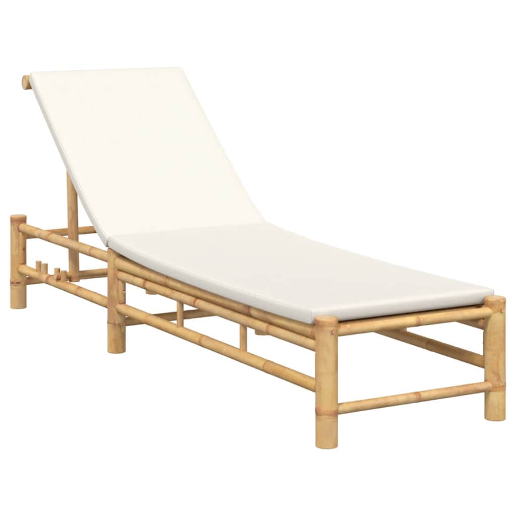Minimalist Sun Lounger with Cushions 55x199x30 Daily Living Essential Summer