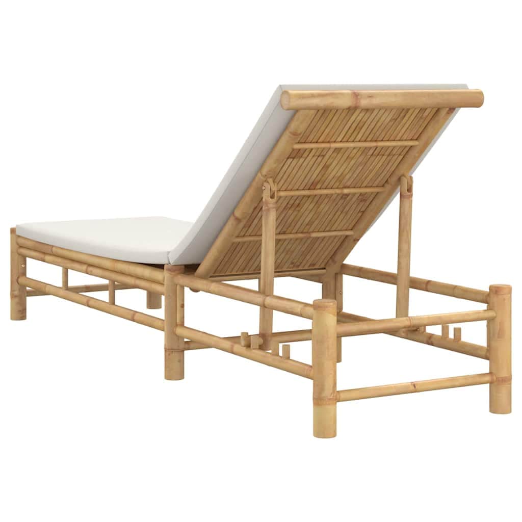 Minimalist Sun Lounger with Cushions 55x199x30 Daily Living Essential Summer