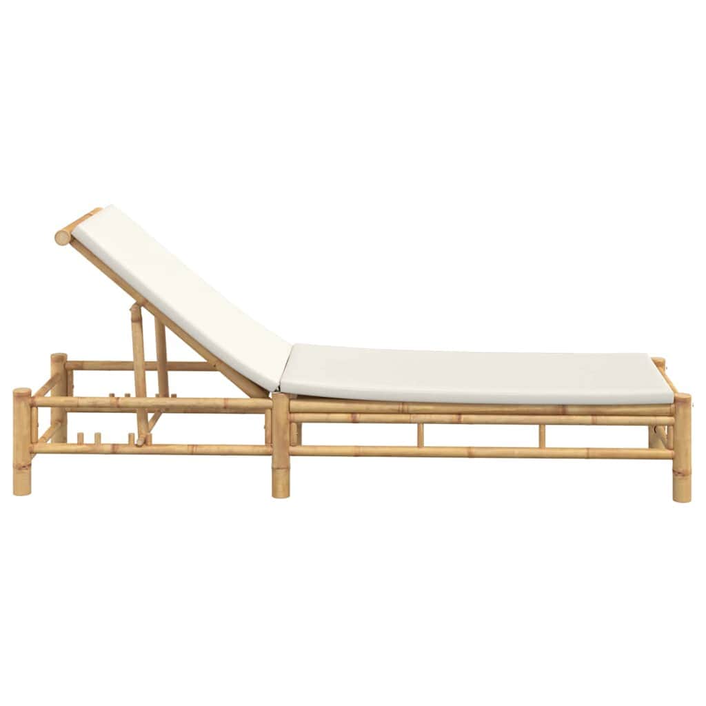 Minimalist Sun Lounger with Cushions 55x199x30 Daily Living Essential Summer
