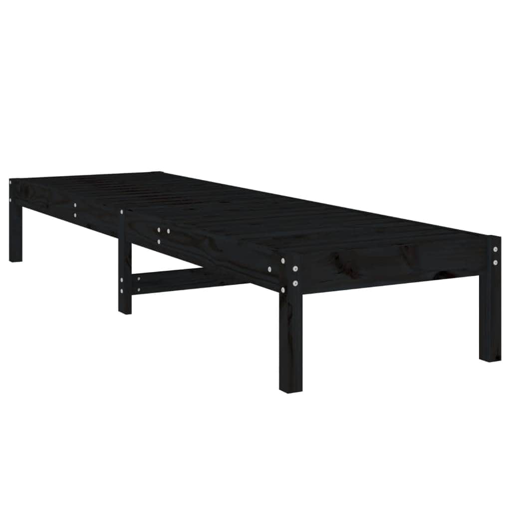 Minimalist Sun Loungers 2 pcs Black Patio Setup Modern Living