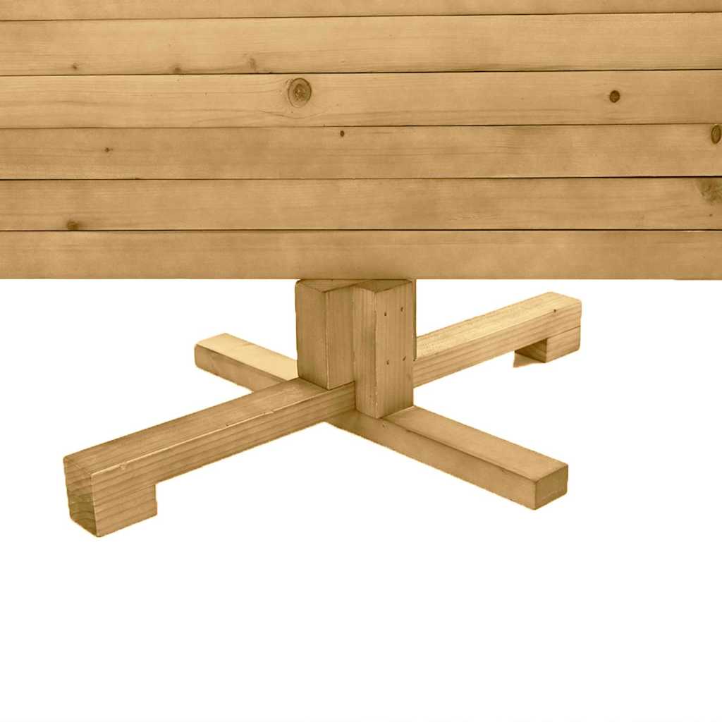 Minimalist Wooden Christmas Tree with Stand Brown 120cm Solid pine wood