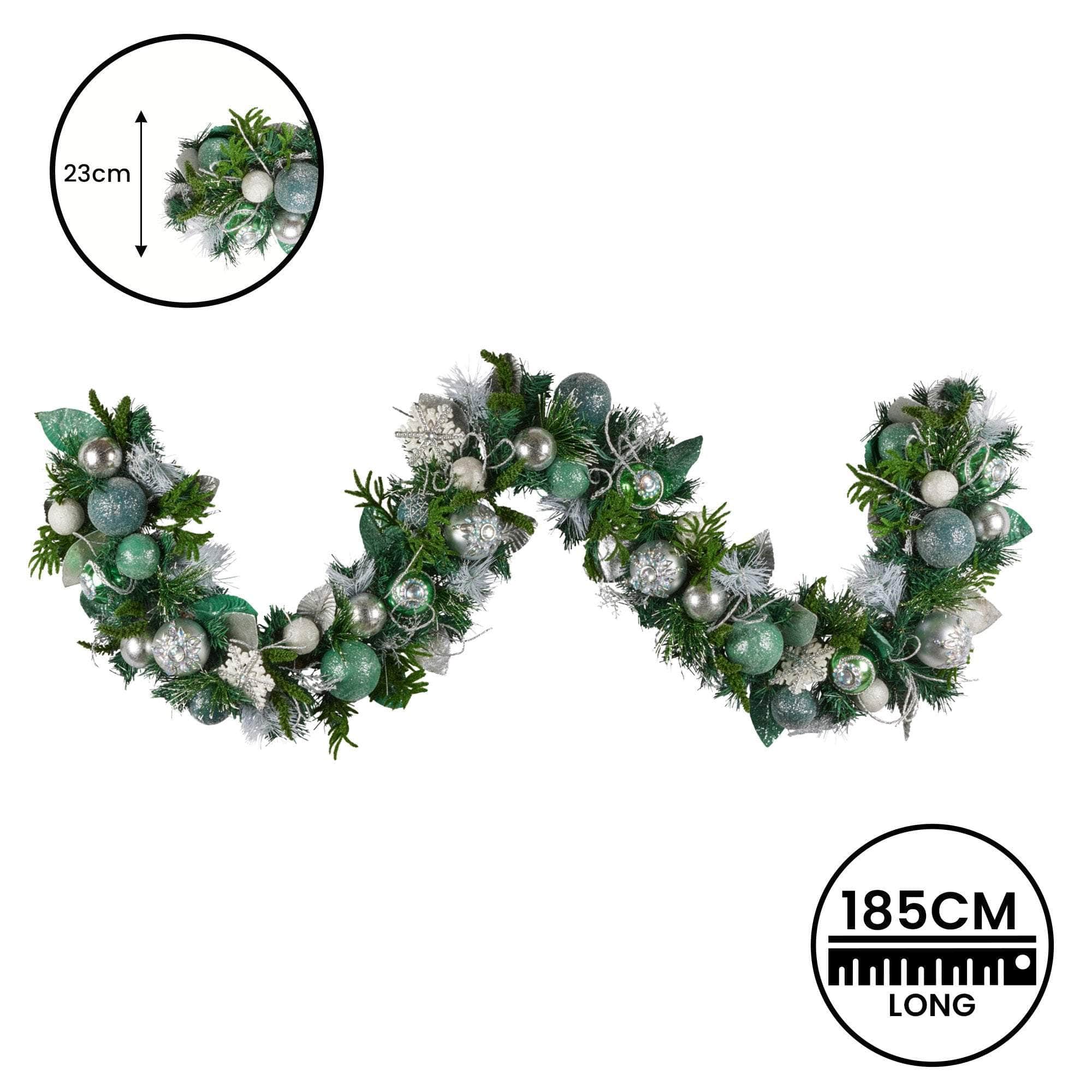 Mint Luxe Christmas Garland - 185cm | dsd