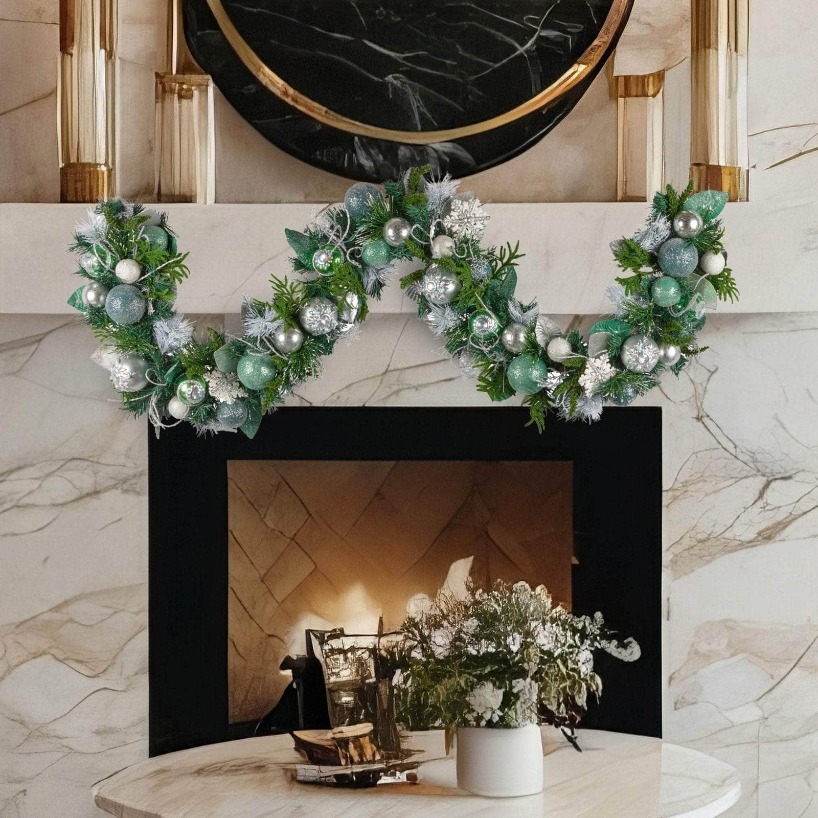 Mint Luxe Christmas Garland - 185cm with dsd