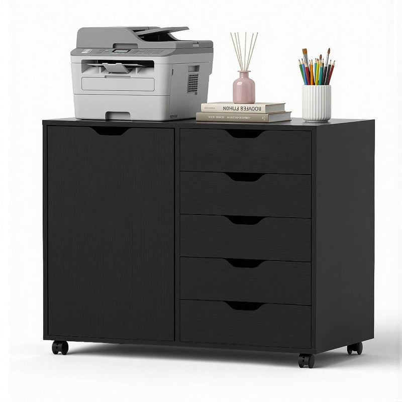 Mobile Filing Cabinet 5 Drawer Storage Unit