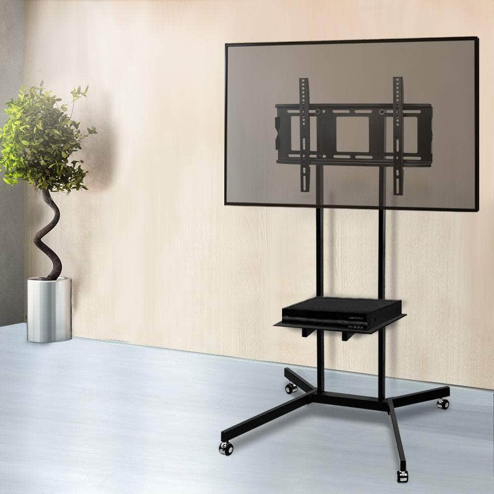 Mobile Tv Stand (32"-65") Mount Bracket Portable Trolley Cart