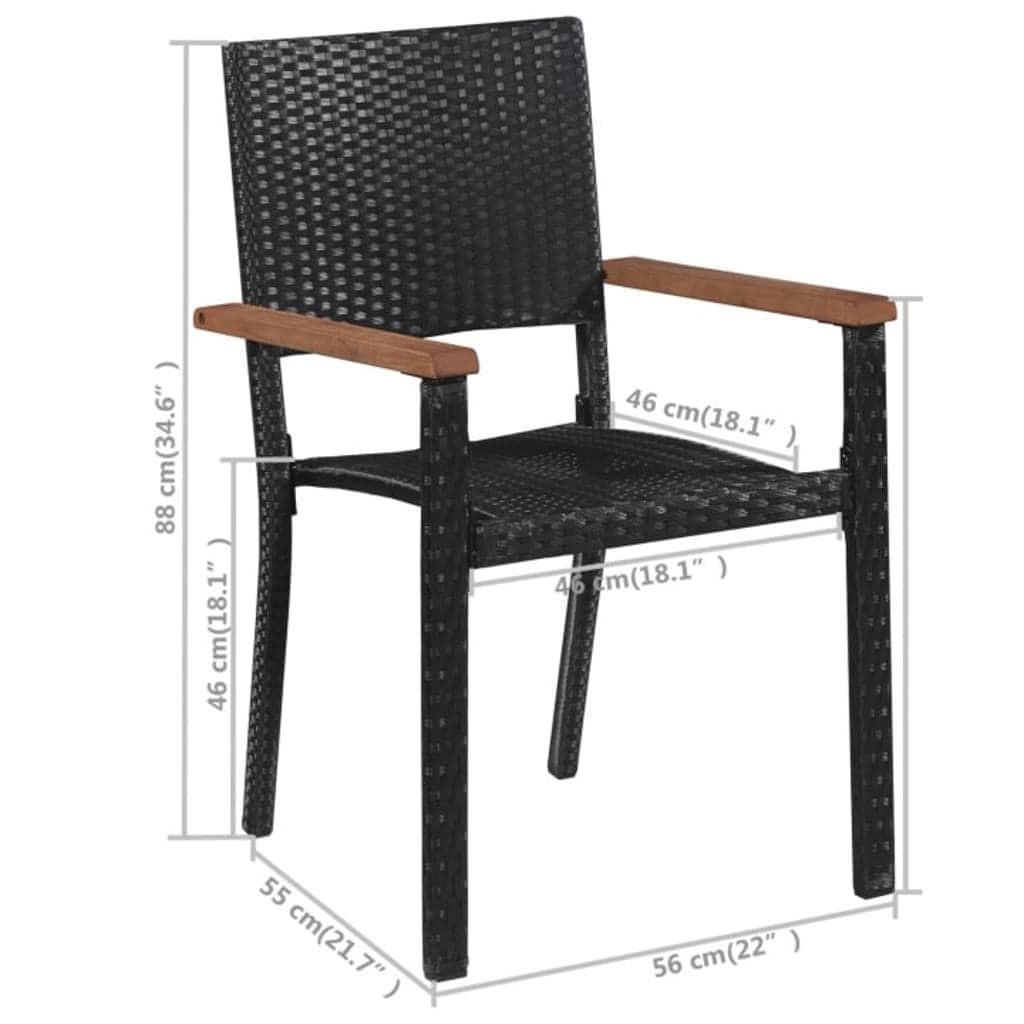 Modern 3 Piece Garden Dining Set Relaxing Seating Garden Leisure