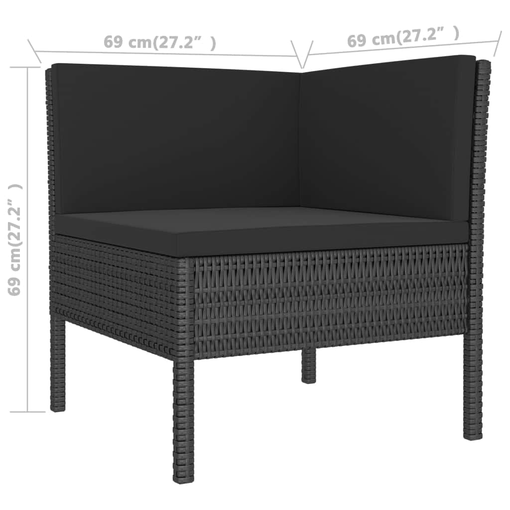 Modern 3 Piece Garden Lounge Set Garden Gathering Urban Style
