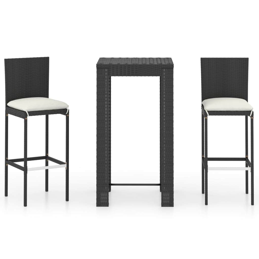 Modern 3 Piece Outdoor Bar Set Home Decor Accent Garden Leisure