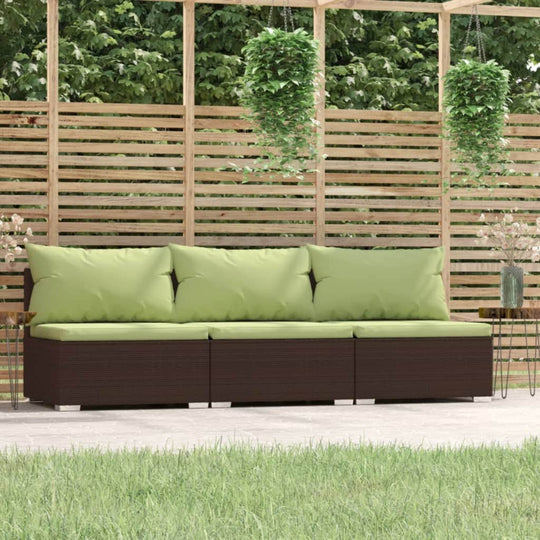 3 Seater Sofa with Cushions Outdoor Retreat Home Comfort